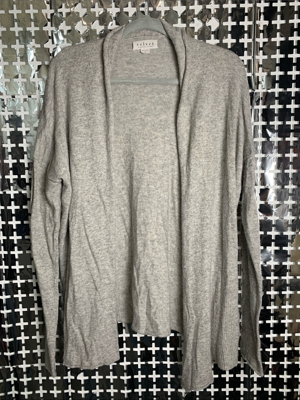 Velvet by Graham & Spencer Heather Gray Open-Front Cardigan